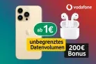 Vodafone: Apple iPhone 16 Pro + GigaMobil Young M mit unbegrenztem Datenvolumen + Apple AirPods 4