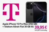 Gomibo: Apple Iphone 16 Pro Max (256 Gb) + Telekom Allnet-Flat 30 Gb 5G Für 39,95 € / Monat + 543,90 € Einmalig