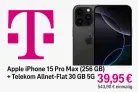 Gomibo: Apple iPhone 16 Pro Max (256 GB) + Telekom Allnet-Flat 30 GB 5G für 39,95 € / Monat + 543,90 € einmalig