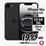 MediaMarkt Tarifwelt: Apple iPhone 16e (128 GB) + freenet Vodafone Allnet Flat 20 GB 5G für 19,99 € / Monat + 188,99 € einmalig