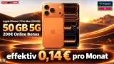 MediaMarkt Tarifwelt: Apple iPhone 17 Pro Max (256 GB) + 200€ Online Bonus + freenet Telekom Allnet Flat 50 GB 5G (Tarif 1) + 5 GB 5G (Tarif 2) für 54,98 € / Monat + 204,94 € einmalig