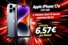 Sparhandy: Apple iPhone 17e (512 GB) + Vodafone Smart M Spezial unlimited GB 5G für 44,99 € / Monat + 126,93 € einmalig