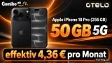 Gomibo: Apple iPhone 18 Pro (256 GB) + otelo Vodafone Allnet-Flat 50 GB 5G für 19,99 € / Monat + 1.123,95 € einmalig