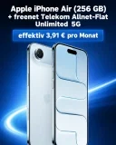 Gomibo: Apple iPhone Air (256 GB) + freenet Telekom Allnet-Flat Unlimited  5G für 39,95 € / Monat + 133,95 € einmalig