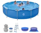 Avenli® Frame Pool Komplettset 450 x 90 cm, Aufstellpool rund, mit Pumpe für 172,00 € inkl. Versand statt 425,00 €