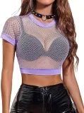 Avidlove Damen Crop Top Netz (6 Farben, Gr. S bis XXL) für 7,49 € inkl. Prime-Versand (statt 14,99 €)