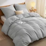 BEDSURE Bettwäsche 200×200 SIlbergrau (1 Bettbezug 200×200 cm + 2 Kissenbezüge 80X80 cm ÖKO-TEX) für 14,27 € inkl. Prime-Versand (statt 28,00 €)