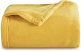 BEDSURE  Flauschige Fleecedecke (30x150cm Gelb)