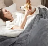 Bedsure Sherpa Decke in Grau(130×150 cm)