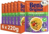 BEN’S ORIGINAL BEN’S ORIGINAL Ben’s Original Express-Reis Naturreis Curry, 6 Packungen (6 x 220g) für 6,74€ statt 13,74€