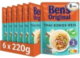 BEN’S ORIGINAL Ben’s Original Express-Reis Kokos, 6 Packungen (6 x 220 g) ab 4,47 € (Prime) statt 10,99 €