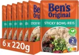 BEN’S ORIGINAL Express Sticky Bowl-Reis 6er Pack (6x220g) ab 9,04 € inkl. Prime-Versand