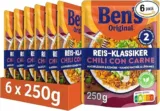 BEN’S ORIGINAL Risotto Chili con Carne 6er Pack (6 x 250g) für 8,00 € inkl. Prime-Versand