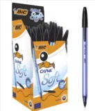 BIC Cristal Soft Kugelschreiber, nicht ausfahrbar, Schwarz, 50 Stück für 4,09€ inkl. Versand