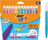 BIC Kids Filzstifte Set Kid Couleur Baby – Fasermaler zum Malen in 12 auswaschbaren Farben für 8,68 € inkl. Prime-Versand (statt 11,68 €)