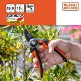 BLACK+DECKER Bypass Gartenschere (Mit Schnittkapazität von 13 MM –)