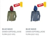 [Exklusiv] BLUE WAVE DAMEN Softshell Jacke Flora (2 Farben, Gr. 38 bis 54) für 27,78 € inkl. Versand