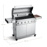 BURNHARD Fat Fred 6-Brenner Gasgrill inkl. Abdeckhaube für 868,20 € inkl. Versand