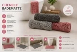 Chenille Badematte Rutschfest (3 Farben, 140x80cm)
