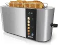Balter Toaster 4 Scheiben Touch Bedienung Langschlitz Edelstahl Brötchenaufsatz LCD Display TS-34 für 39,00 € inkl. Versand (statt 49,90 €)