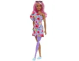 Barbie HBV21 – Fashionistas Puppe mit lila Bein-Prothese und weißen Sneakern