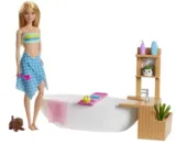 Barbie GJN32 – Wellnesstag Puppe (blond) und Spielset, mit Badewanne, Hündchen und weiteren Zubehörteilen für 14,85 € inkl. Prime-Versand (statt 23,99 €)