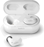 Belkin SoundForm True Wireless In-Ear-Kopfhörer (Bluetooth-Ohrhörer für iPhone, Geräte von Samsung und Google, Touchbedienung, Ladecase, 24 Std. Abspielzeit, Geräuschisolierung, schweißfest)