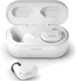 Belkin SoundForm True Wireless In-Ear-Kopfhörer (Bluetooth-Ohrhörer für iPhone, Geräte von Samsung und Google, Touchbedienung, Ladecase, 24 Std. Abspielzeit, Geräuschisolierung, schweißfest)