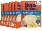 Ben’S Original Express Reis Basmatireis🍚⏱️ 6 Packungen (6 X 220G) Ab 10,96 € Inkl. Prime-Versand (Statt 13,74 €)