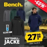 Bench 10.000 mm Wassersäule Herren Softshell Jacke (4 Farben, Gr. M bis 2XL)