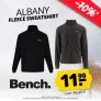 Bench Albany Herren Fleece Sweatshirt BNCH (2 Farben Gr. M bis 2XL) für 16,94 € inkl. Versand (statt 39,99 €)