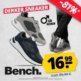 Bench Derker Herren Sneaker (2 Farben, Gr. 41 bis 45)