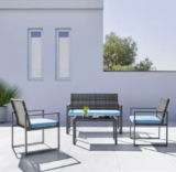 Bessagi Garden Loungegarnitur Moni inkl. Auflagen in Blau/Grau für 224,25 € inkl. Versand (statt 299,00 €)