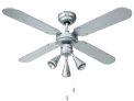 Bestron Deckenventilator mit 3 LED-Leuchten 50 W 102 cm für 30,90 € inkl. Versand (statt 60,99 €)