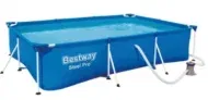 Bestway Steel Pro Frame Pool-Set 300 x 201 x 66 cm mit Filterpumpe für 54,94€ inkl. Versand