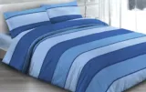 Biancheria Web Bettbezug für Einzelbett, aus 100 % Baumwolle, mit blauem Muster für 13,90 € inkl. Prime-Versand (statt 24,00 €)