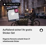 Telekom verschenkt ab 16. September reflektierende Sticker im Wert von 9,90 Euro