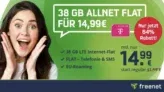 Telekom: 38 GB LTE (50 Mbit/S) mit Allnet-/SMS-Flat für mtl. 14,99 €
