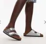 Birkenstock – Arizona – Birko-Flor-Sandalen in Silber (Gr. 35 bis 41) für 61,20 € inkl. Versand (statt 89,90 €)