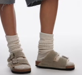 Birkenstock – Unisex – Arizona (Taupe Mit Lammfellbesatz Gr. 36-46) Für 96,00 € Inkl. Versand (Statt 154,94 €)