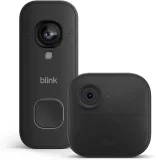 Blink Outdoor 4 Kamera (Außenkamera) mit Blink Videotürklingel 2K+ (festverdrahtet neueste Gen. inkl. Sync Module)