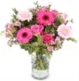 Blütenkuss Strauß (aus Rosen, Santini, Gerbera, Wachsblumen, Pistazien und Eukalyptus) für 22,58 € inkl. Versand