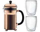 Bodum K1928-18-1 Chambord Set Kaffebereiter + 2 Gläser – für 48,00 € inkl. Prime-Versand statt 86,93 €