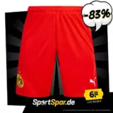 Borussia Dortmund BVB Puma Herren Torwart Shorts (Gr. S bis XXL) für 6,66 € zzgl. 3,95 Versand (statt 19,94 €)
