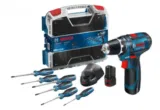 Bosch GSR 12V-15 Akku-Bohrschrauber inkl. 6-teiligem Schraubendreher-Satz für 107,48€ inkl. Versand (statt 140€)