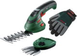 Bosch Home and Garden – Akku Grasscheren Set „Isio“ (3,6 Volt, Messerlänge 12 cm, Messerabstand 8 mm, mit XL-Gartenhandschuhen inklusive) – für 59,99 € inkl. Versand (statt 72,85 €)