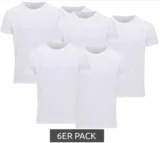 Bruno Banani T-Shirts 6er Pack (Gr. M + XL) für 33,33 € inkl. Versand