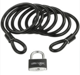 Burg-Wächter Sicherheitskabel mit Vorhangschloss (2,5 m)