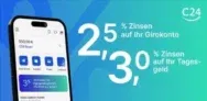 [C24 Bank]kostenloses C24 Konto mit 3 % Zinsen p. a. 💰 aufs Tagesgeld bis 100.000€