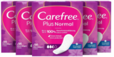 CAREFREE Slipeinlagen Plus Normal mit Frischeduft (5 x 56 Stück) ab 5,47 € inkl. Prime-Versand (statt 14,75 €)